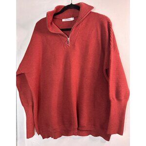 ANRABESS Women’s Oversized Sweater M Orange Fall Chunky Cottagecore Pullover